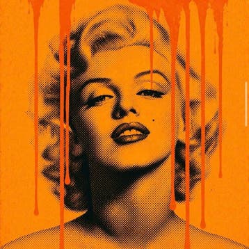 Eric Brumette - MARILYN MONROE ORANGE - Toile L - LIMITED