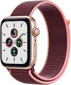 Apple Watch SE 44 mm kast van goud aluminium met Sport Loop, Verzenden, Gebruikt