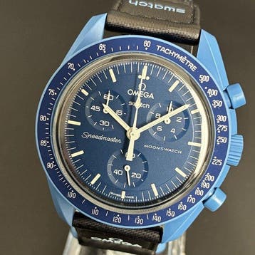 Omega x Swatch - MoonSwatch - Mission to Neptune - Zonder, Nieuw