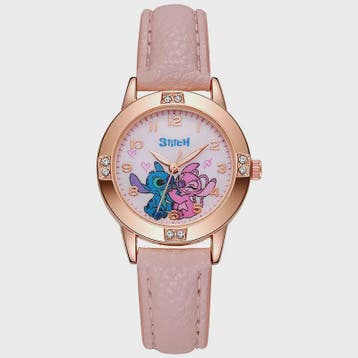 Schattig Stitch Kinderhorloge met Leren Band en Kristallen W, Verzenden, Nieuw