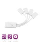 Ewent | Hub | 4-Poorts | USB 2.0 | Flex | Wit, Computers en Software, Verzenden, Nieuw