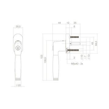 Intersteel Raamkruk draaikiep Ton 222 afsluitbaar op ovaal, Verzenden, Nieuw