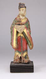 Chinese Carved Wooden Kwanyin Statue Figure - Hout - China, Antiek en Kunst