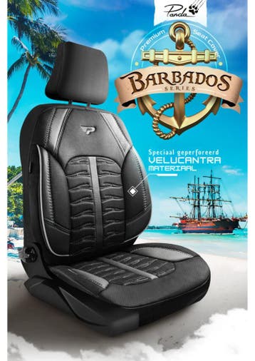 Sitzbezüge Barbados Serie  Schwarz Grau Stoff – Alcantara-St, Ophalen of Verzenden, Nieuw