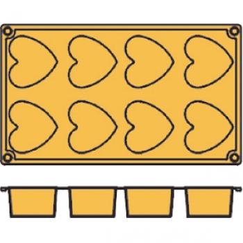 La pavoni patisserievorm 8 hartjes, Ophalen of Verzenden