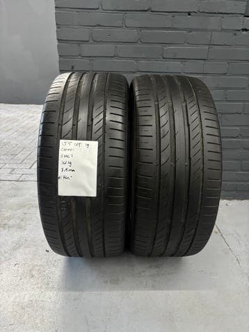 255/45/19 CONTI SPORTCONTACT5 5,5MM 2 STUKS €170,- (3419), Auto-onderdelen, Gebruikt, 255 mm, Band(en), Personenwagen