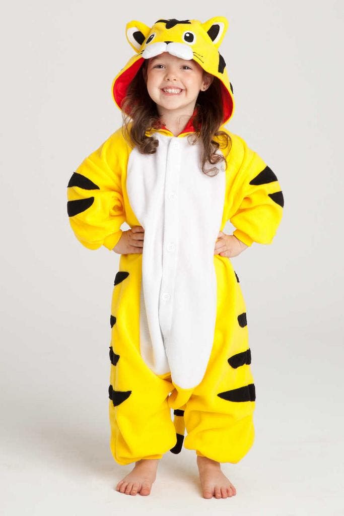 Onesie Gele Tijger Pakje 68-74 Tijgerpak Kostuum Geel Pak Pe, Kinderen en Baby's, Carnavalskleding en Verkleedspullen, Nieuw, 104 of kleiner