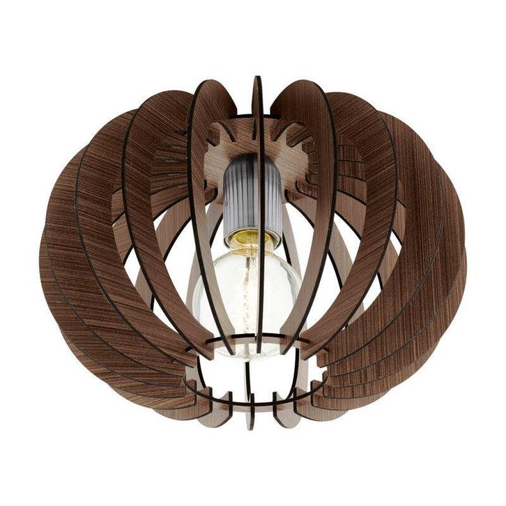 Bruine design plafondlamp hout, Kiran, Huis en Inrichting, Lampen | Plafondlampen, Nieuw, Hout, Ophalen of Verzenden