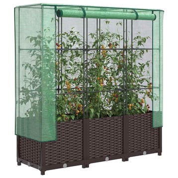 vidaXL Plantenbak verhoogd met kashoes 120x40x138 cm, Verzenden, Nieuw, Minder dan 60 cm, 60 cm of meer