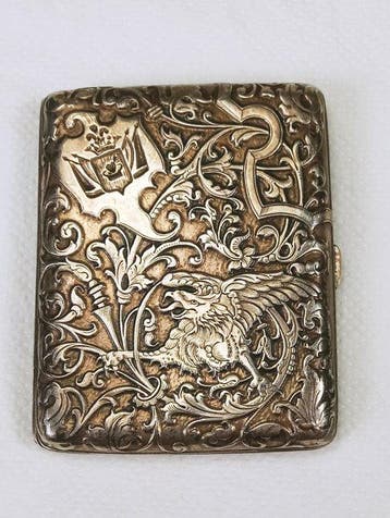 Georg Adam Scheid - Sigarettendoos - .900 zilver -, Antiek en Kunst