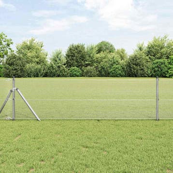 vidaXL gelast draadhek met grondbevestiging 10 x 0,4 m, Verzenden, Nieuw, IJzer