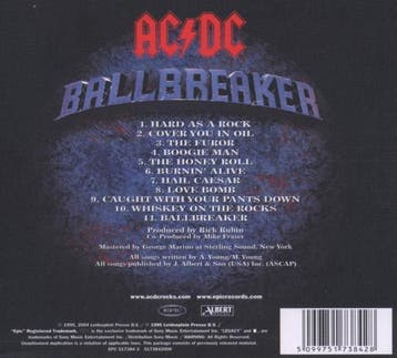 cd - AC/DC - BALLBREAKER (nieuw), Cd's en Dvd's, Verzenden, Zo goed als nieuw
