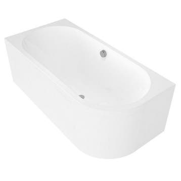 Ligbad Polysan Astra 160x75x60 cm Asymmetrisch Links Wit, Ophalen of Verzenden, Nieuw, Bad