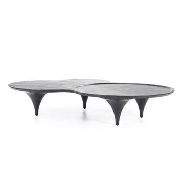 Salontafels Fay - 162cm - Zwart - 95971 - salontafel, Huis en Inrichting, Nieuw, Overige materialen