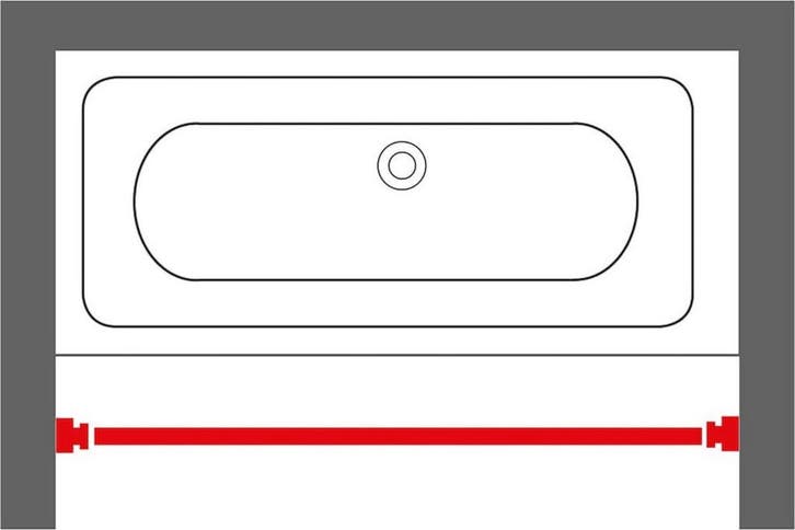 Sealskin Seallux Douchegordijnstang - 125-220 cm - Chroom, Huis en Inrichting, Badkamer | Badtextiel en Accessoires, Nieuw, Ophalen of Verzenden