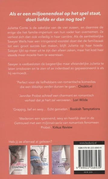 De huwelijksdeal / Getrouwd met een miljonair / 4, Verzenden, Zo goed als nieuw, Jennifer Probst