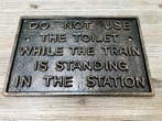 Plaque - Railroad sign - Gietijzer, Nieuw
