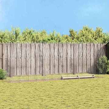 vidaXL Kippenhok 2 st zilver 600 x 100 x 210 cm, Dieren en Toebehoren, Verzenden, Nieuw