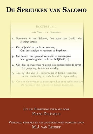 De Spreuken Van Salomo | Franz Delitzsch | Nieuw, Ophalen of Verzenden, Nieuw, Franz Delitzsch