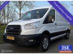 Zakelijke lease - Ford Transit 350 2.0 TdCi L3H2 130 PK, Stof, Gebruikt, Traction-control, Wit
