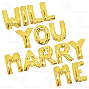 Ballonnen set Will You Marry Me goud, rose goud of zilver, Verzenden, Nieuw, Versiering, Valentijn of Romantisch