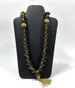 Art Déco-ketting van Murano-glas, donker bosgroen – Jaren
