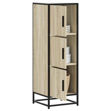 vidaXL buffetkast 35,5x35x106,5 cm bewerkt hout en metaal, Huis en Inrichting, Kasten | Buffetkasten, Verzenden, Nieuw, Overige houtsoorten