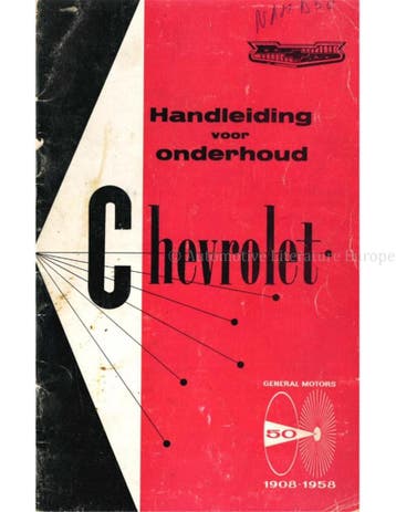 1958 CHEVROLET PRGRAMMA INSTRUCTIEBOEKJE NEDERLANDS