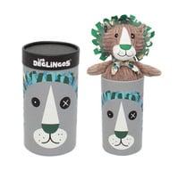 Les Deglingos Knuffel Leeuw In Doos Bruin 33 Cm, Verzenden, Nieuw