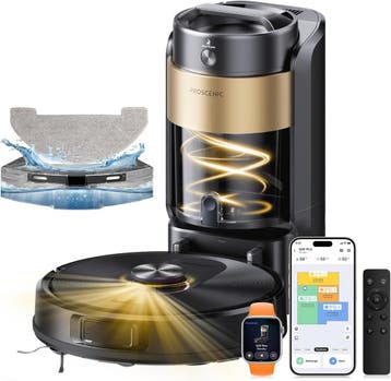 Proscenic Q20 Plus met leegstation - Retourdeal, Witgoed en Apparatuur, Gebruikt, Ophalen of Verzenden, Robotstofzuiger, Minder dan 1200 watt
