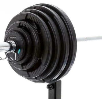 Olympische Halterset rubber schijf 100kg + Halterstang 180cm, Ophalen of Verzenden, Nieuw