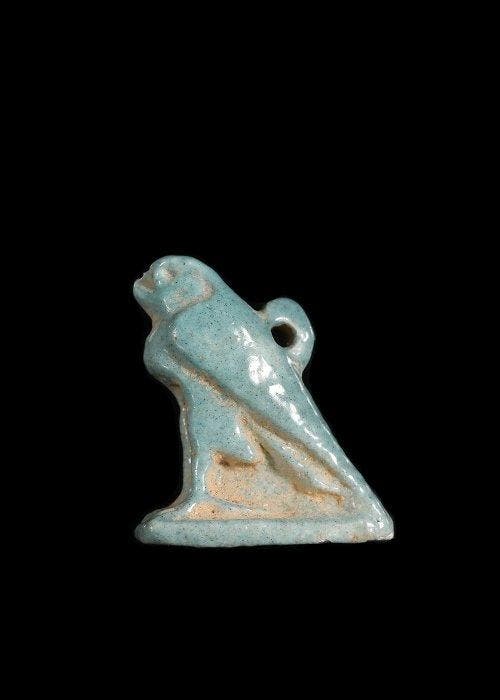 Oude Egypte, late periode Geglazuurd faience Amulet van, Antiek en Kunst, Antiek | Overige Antiek