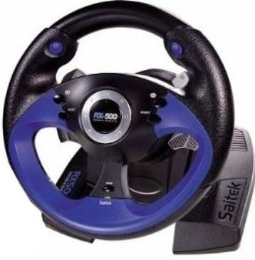 RX-500 Stuur Met Pedalen - Saitek PS2 Morgen in huis!, Ophalen of Verzenden, Zo goed als nieuw, PlayStation 2