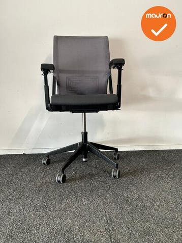 Haworth Comforto 59 - Grijze stoffering - Zwart voetkruis, Werkplek, Ophalen of Verzenden, Gebruikt, Stoel
