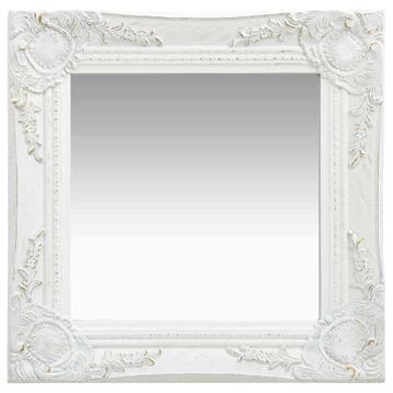 vidaXL Wandspiegel barok stijl 40x40 cm wit, Verzenden, Nieuw