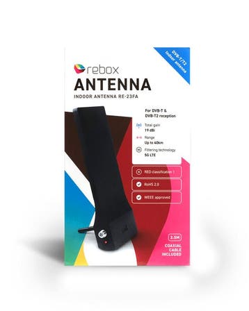 Rebox RE-23FA DVB-T2 binnen antenne voor DVB-T(2) 19 dBi - t, Ophalen of Verzenden, Nieuw, (Schotel)antenne