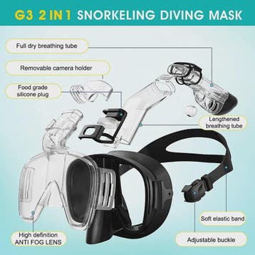 Professioneel Snorkelmasker Volledig Gelaat - Anti-Fog & Ade, Verzenden, Nieuw