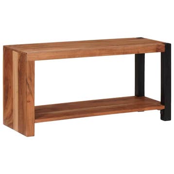 vidaXL Boekenkast Bruin 80 x 30 x 40 cm Massief Acaciahout, Minder dan 50 cm, Verzenden, Nieuw, Minder dan 100 cm