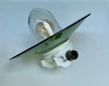 BJB - Wandlamp - Industrieel - Porselein, Emaille -