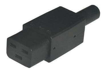 Ratio Electric C19 Stekker Recht 16A Zwart - 70454, Verzenden, Nieuw, Overige typen