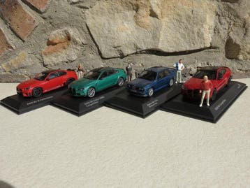 Solido 1:43 - Model sportwagen (8) - 4 BMW survitaminées :, Nieuw