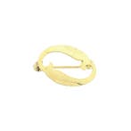 Gouden letter broche; Letter O, Ophalen of Verzenden, Gebruikt, Overige kleuren, Goud