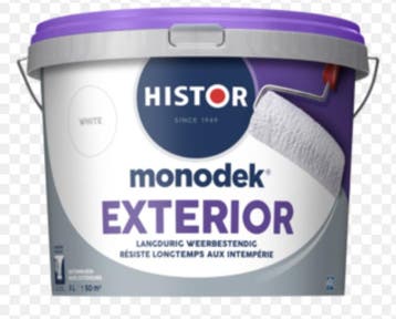 Histor Monodek Exterior - Zwart - 1 liter (Muurverf - Latex), Zwart, Nieuw, Ophalen of Verzenden, Verf