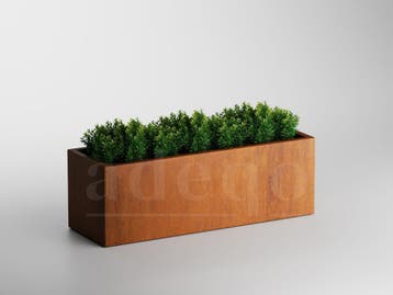 Adeqo cortenstaal plantenbak rechthoek 150 x 50 x 50 cm, Tuin en Terras, Bloembakken en Plantenbakken, 100 cm of meer, Verzenden