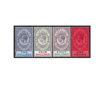 Gibraltar 1912/24 - Koning George V-stempels, van 2s tot £1, Gestempeld