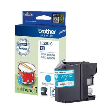 Brother LC-22UC XL inktcartridge cyaan (origineel), Computers en Software, Verzenden, Nieuw, Cartridge, Brother