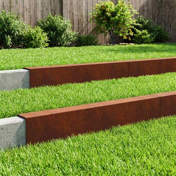 vidaXL Afdekprofiel voor tuinafboording 10 st 100 x 10 x 15, Verzenden, Nieuw