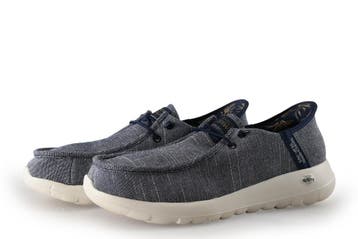 Skechers Instappers in maat 42 Blauw, Overige typen, Zo goed als nieuw, Skechers, Verzenden
