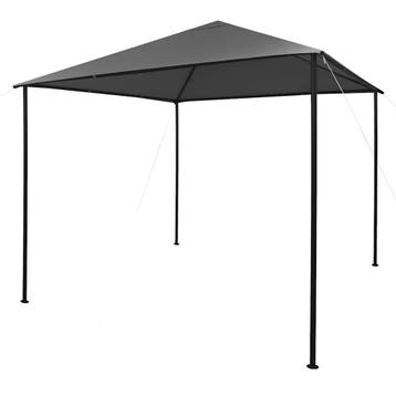 vidaXL Prieel 180 g/m² 3x3 m stof en staal antraciet, Verzenden, Nieuw