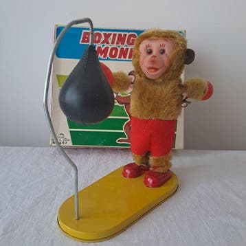 Fuji / Fuji Press Kogyosho Co., Ltd - Boxing Monkey, Boxed -, Antiek en Kunst